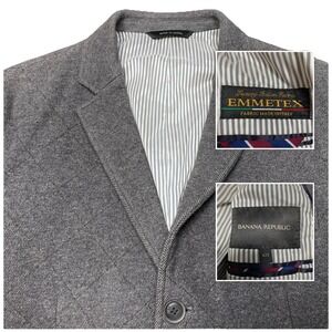 Banana Republic Blazer 42S Mens 3B 2V Quilted Cotton Emmetex Surgeons 129038-00